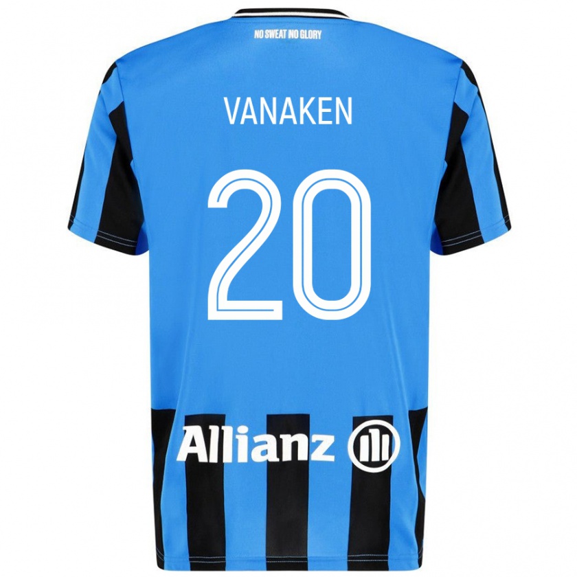 Kandiny Kinderen Hans Vanaken #20 Hemelsblauw Zwart Thuisshirt Thuistenue 2024/25 T-Shirt België