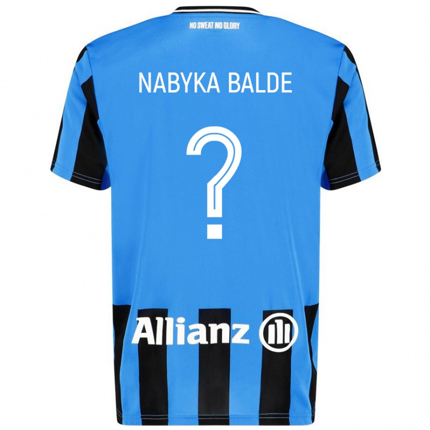 Kandiny Kinder Mamadou Nabyka Balde #0 Himmelblau Schwarz Heimtrikot Trikot 2024/25 T-Shirt Österreich