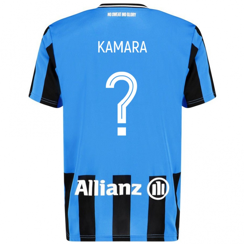 Kandiny Kinder Al-Hassan Kamara #0 Himmelblau Schwarz Heimtrikot Trikot 2024/25 T-Shirt Österreich