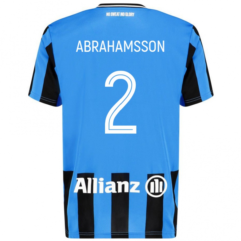 Kandiny Kinder Sejde Abrahamsson #2 Himmelblau Schwarz Heimtrikot Trikot 2024/25 T-Shirt Österreich