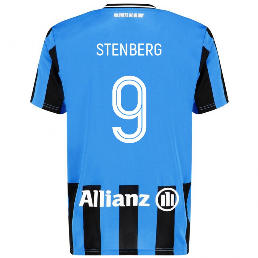 Kandiny Kinder Hanna Stenberg #9 Himmelblau Schwarz Heimtrikot Trikot 2024/25 T-Shirt Österreich