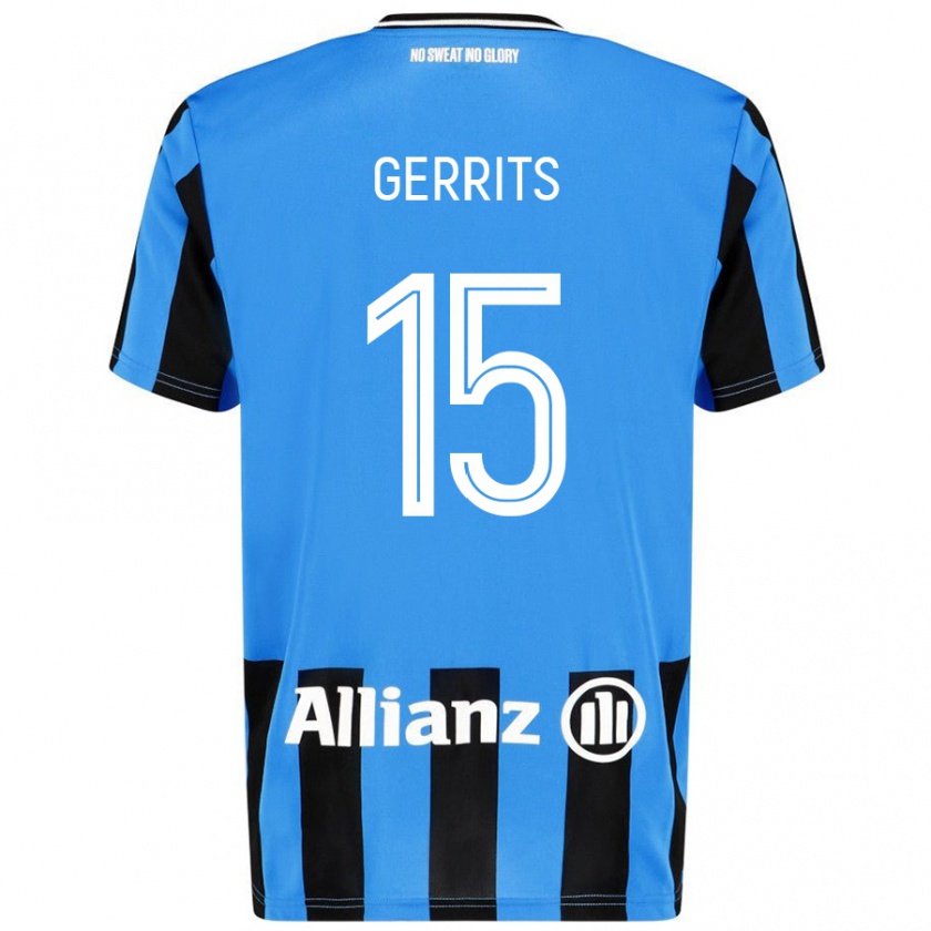 Kandiny Kinder Melanie Gerrits #15 Himmelblau Schwarz Heimtrikot Trikot 2024/25 T-Shirt Österreich