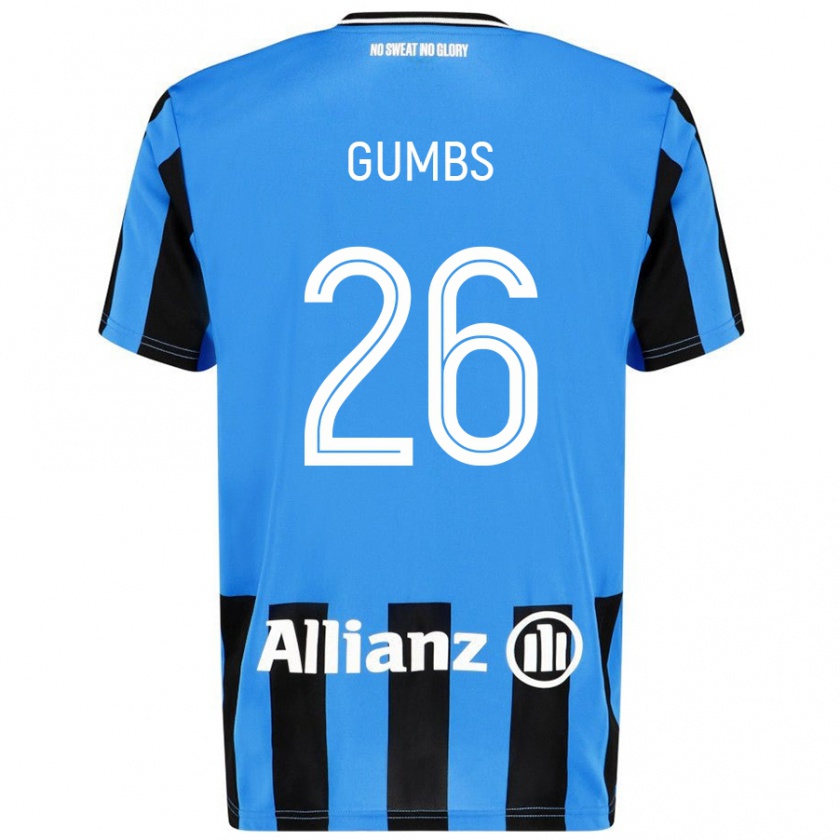 Kandiny Kinder Aisse Gumbs #26 Himmelblau Schwarz Heimtrikot Trikot 2024/25 T-Shirt Österreich