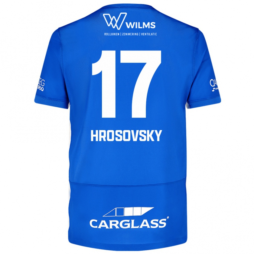 Kandiny Kinder Patrik Hrosovsky #17 Blau Heimtrikot Trikot 2024/25 T-Shirt Österreich