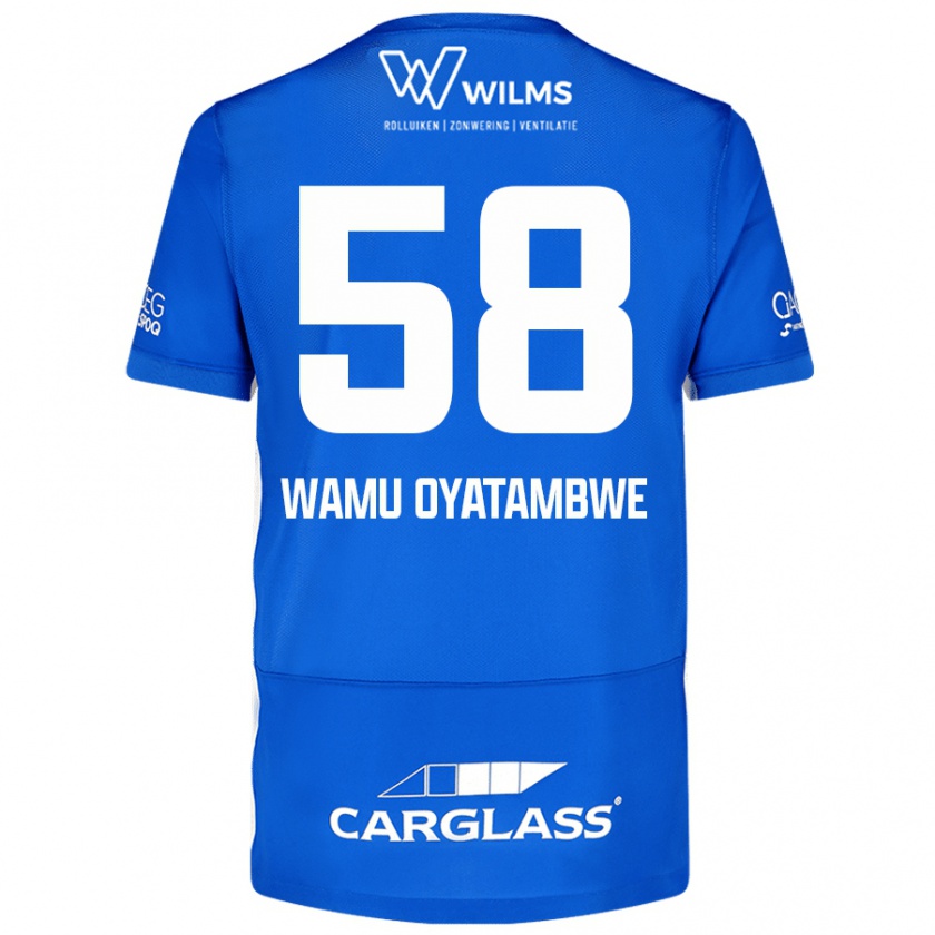 Kandiny Kinder Matthias Wamu Oyatambwe #58 Blau Heimtrikot Trikot 2024/25 T-Shirt Österreich