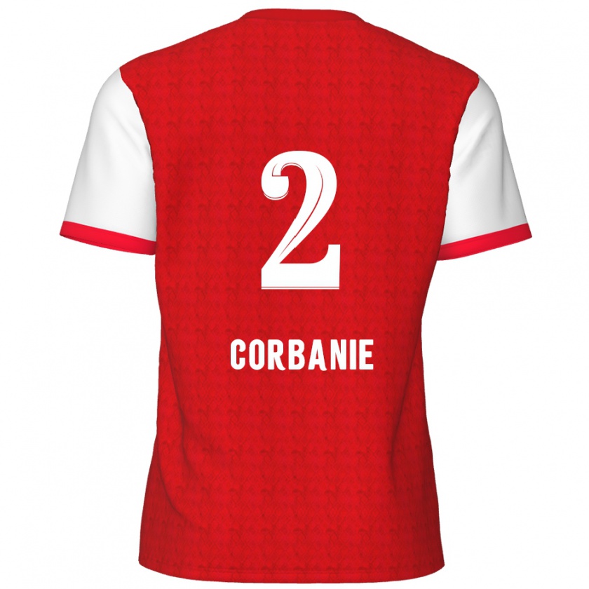 KandinyキッズKobe Corbanie#2赤 白ホームシャツ2024/25ジャージーユニフォーム