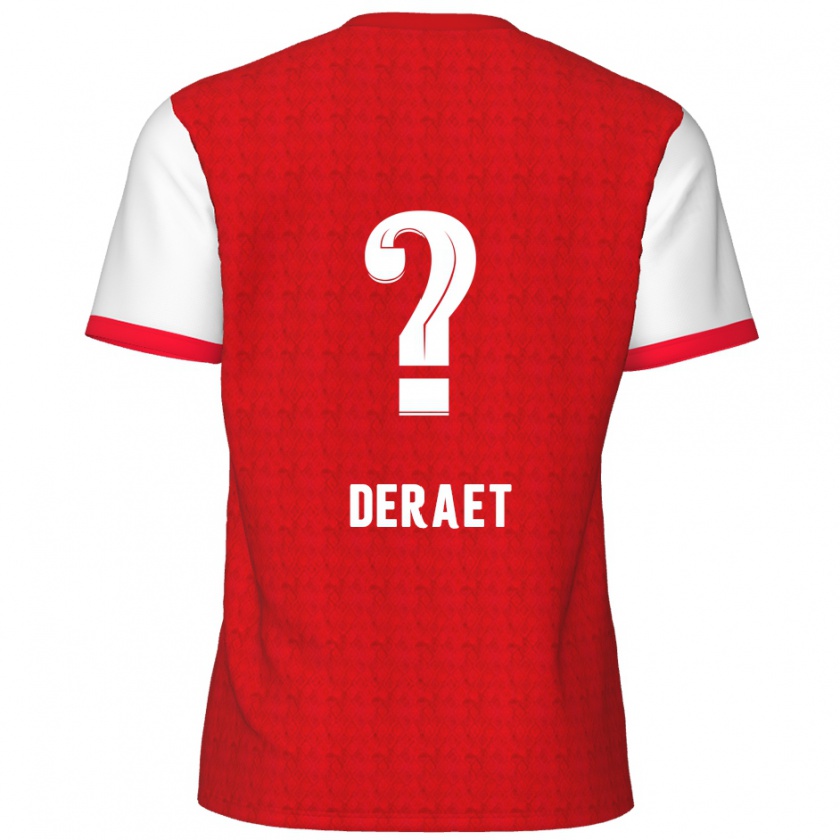 Kandiny Kinderen Xavi Deraet #0 Rood Wit Thuisshirt Thuistenue 2024/25 T-Shirt België