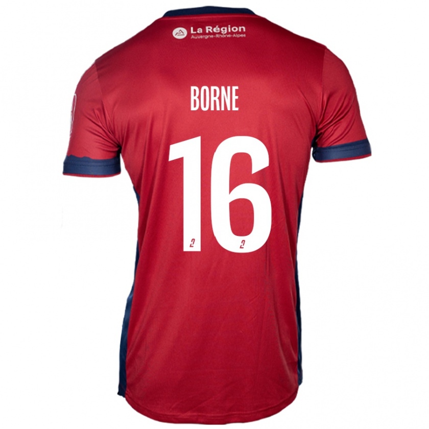 Kandiny Kinderen Théo Borne #16 Licht Bordeauxrood Thuisshirt Thuistenue 2024/25 T-Shirt België