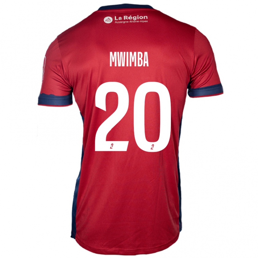 Kandiny Kinderen Josué Mwimba Isala #20 Licht Bordeauxrood Thuisshirt Thuistenue 2024/25 T-Shirt België