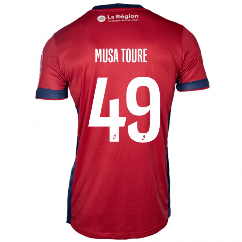 Kandiny Kinderen Musa Toure #49 Licht Bordeauxrood Thuisshirt Thuistenue 2024/25 T-Shirt België