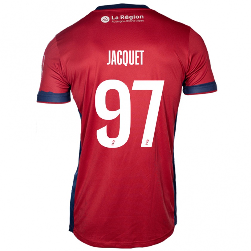 Kandiny Kinderen Jérémy Jacquet #97 Licht Bordeauxrood Thuisshirt Thuistenue 2024/25 T-Shirt België