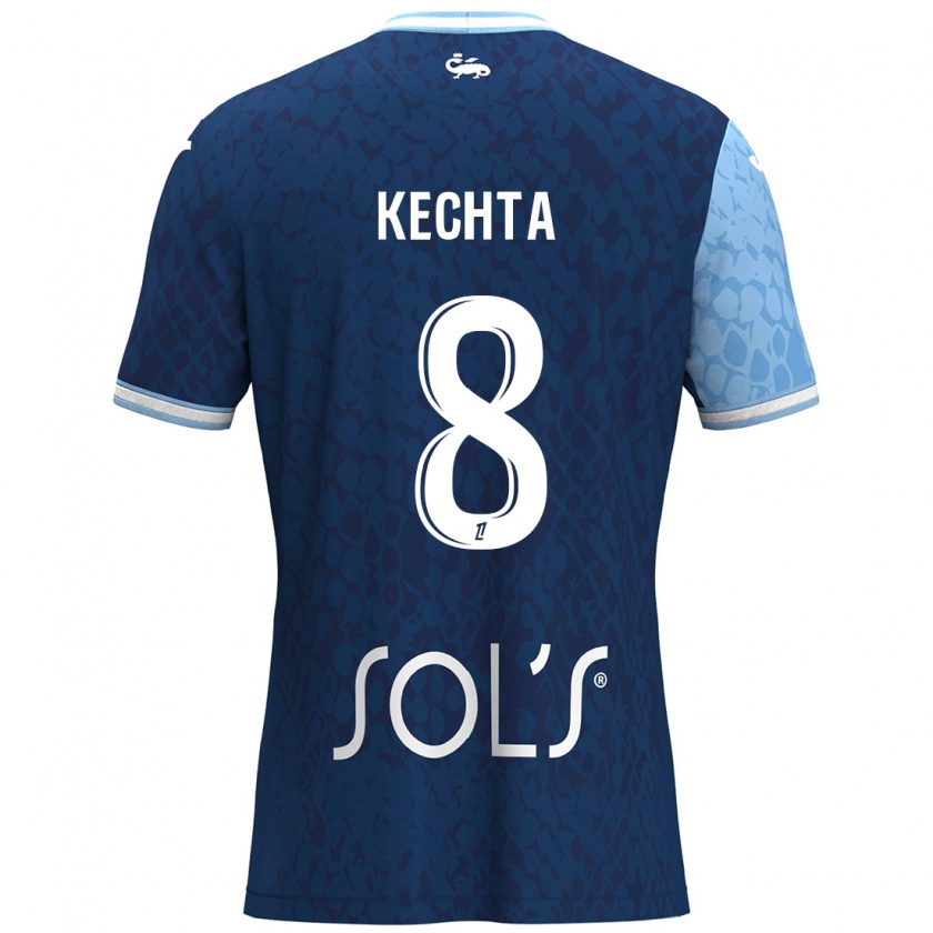 Kandiny Kinder Yassine Kechta #8 Himmelblau Dunkelblau Heimtrikot Trikot 2024/25 T-Shirt Österreich