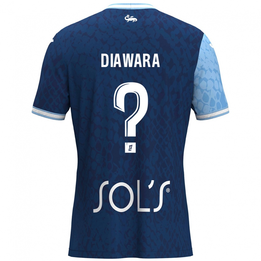 KandinyキッズDjimin Diawara#0スカイブルー ダークブルーホームシャツ2024/25ジャージーユニフォーム