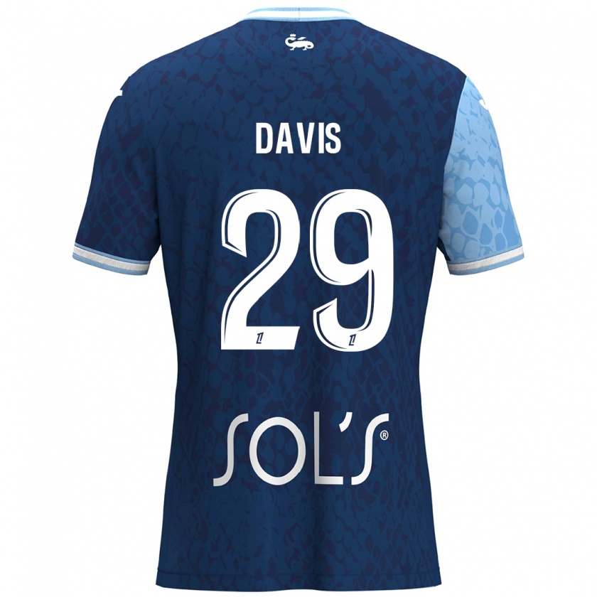 Kandiny Kinder Deja Davis #29 Himmelblau Dunkelblau Heimtrikot Trikot 2024/25 T-Shirt Österreich