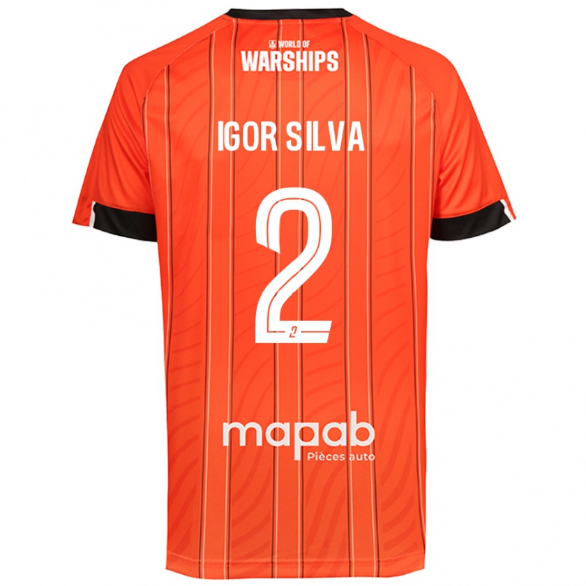 Kandiny Kinder Igor Silva #2 Orange Heimtrikot Trikot 2024/25 T-Shirt Österreich