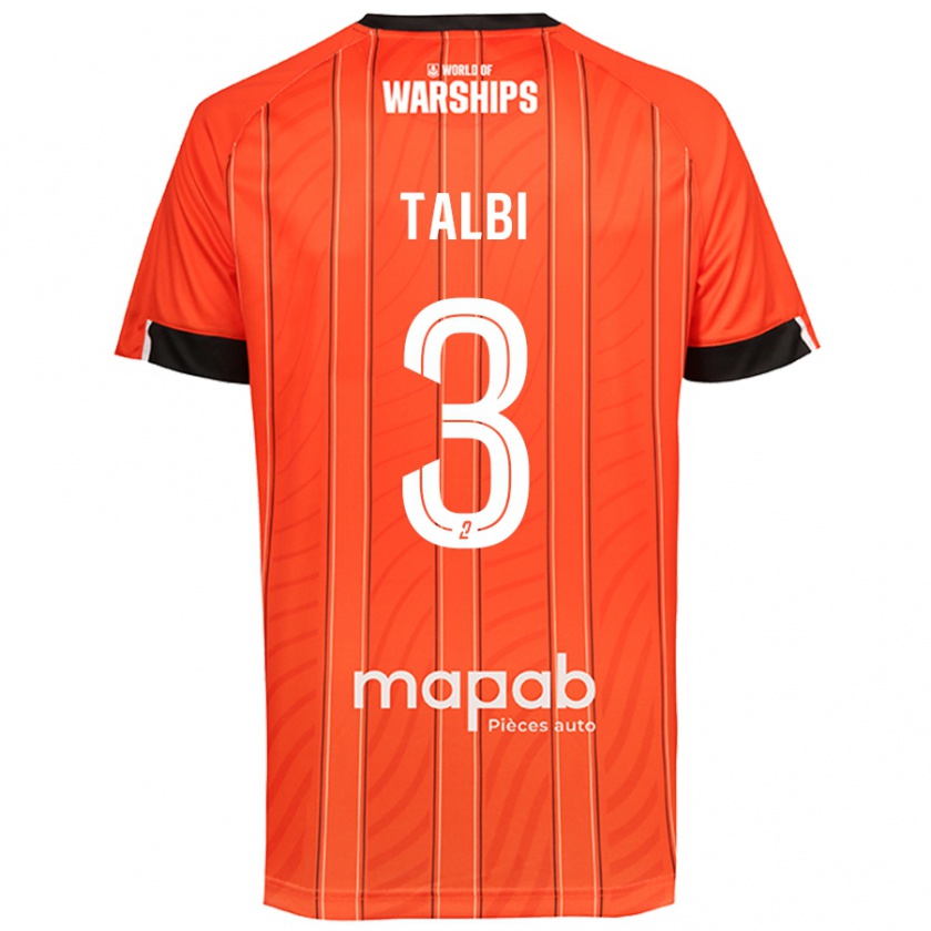 Kandiny Niño Camiseta Montassar Talbi #3 Naranja 1ª Equipación 2024/25 La Camisa