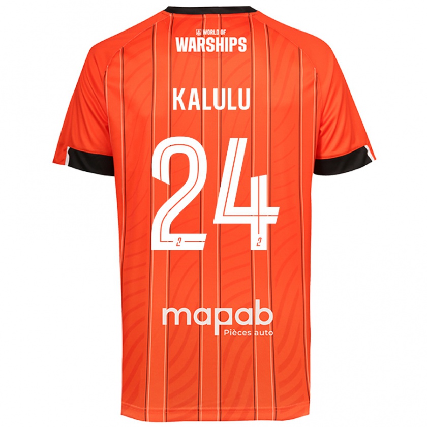 Kandiny Niño Camiseta Gédéon Kalulu #24 Naranja 1ª Equipación 2024/25 La Camisa