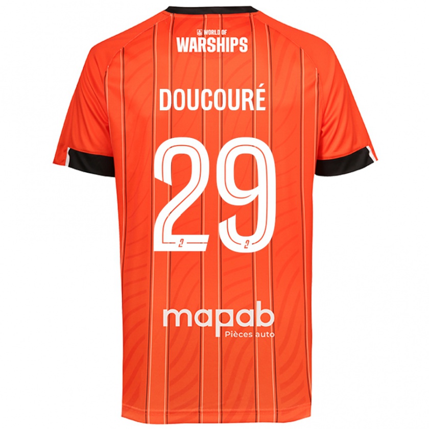 KandinyキッズSiriné Doucouré#29オレンジホームシャツ2024/25ジャージーユニフォーム