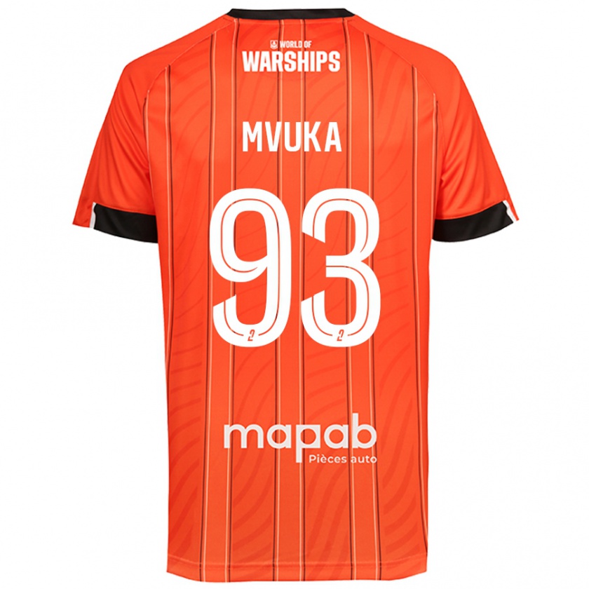 Kandiny Bambino Maglia Joel Mvuka #93 Arancione Kit Gara Home 2024/25 Maglietta