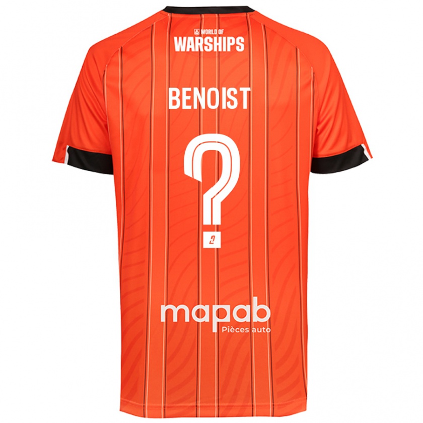 Kandiny Niño Camiseta Baptiste Benoist #0 Naranja 1ª Equipación 2024/25 La Camisa