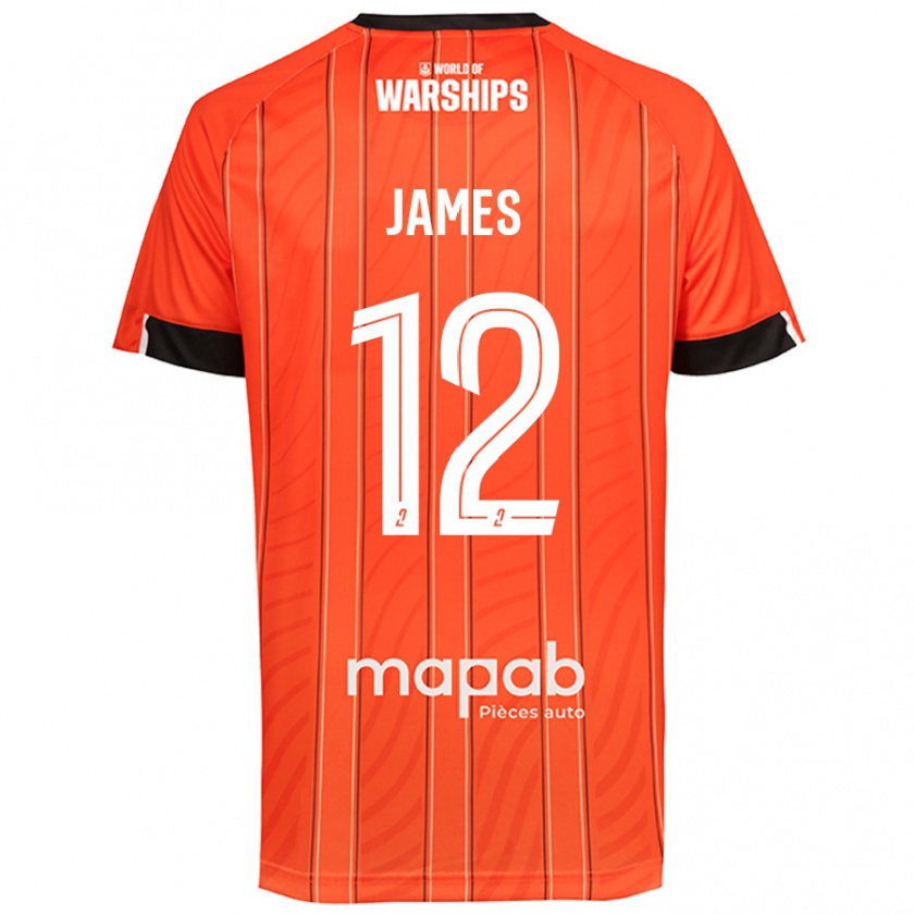 Kandiny Niño Camiseta Isaac James #12 Naranja 1ª Equipación 2024/25 La Camisa