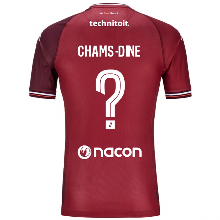 Kandiny Kinderen Adam Chams-Dine #0 Rood Granata Thuisshirt Thuistenue 2024/25 T-Shirt België