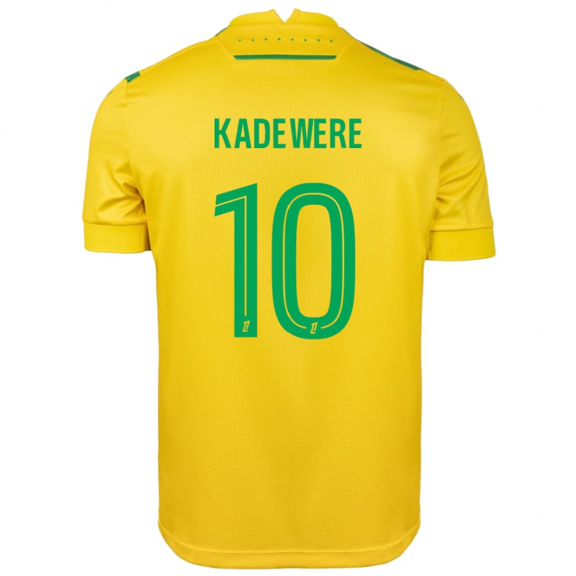 Kandiny Bambino Maglia Tino Kadewere #10 Giallo Verde Kit Gara Home 2024/25 Maglietta