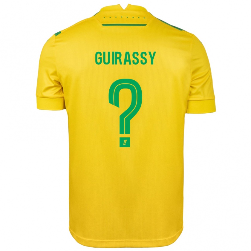 Kandiny Kinderen Bahereba Guirassy #0 Geel Groen Thuisshirt Thuistenue 2024/25 T-Shirt België