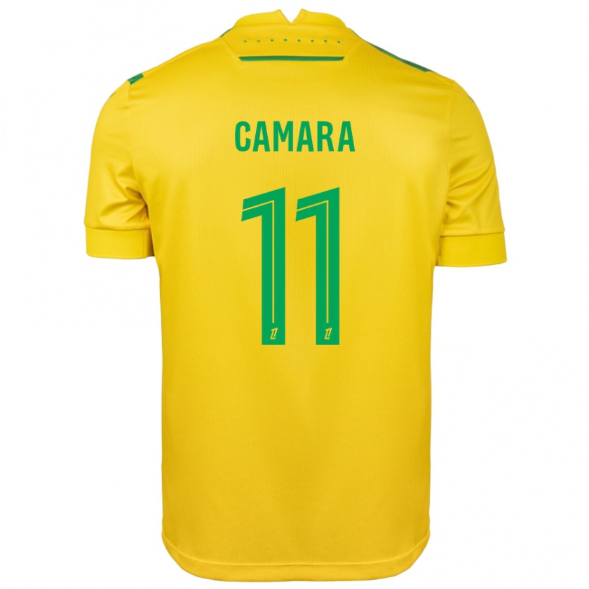 Kandiny Kinderen Aboubacar Camara #11 Geel Groen Thuisshirt Thuistenue 2024/25 T-Shirt België