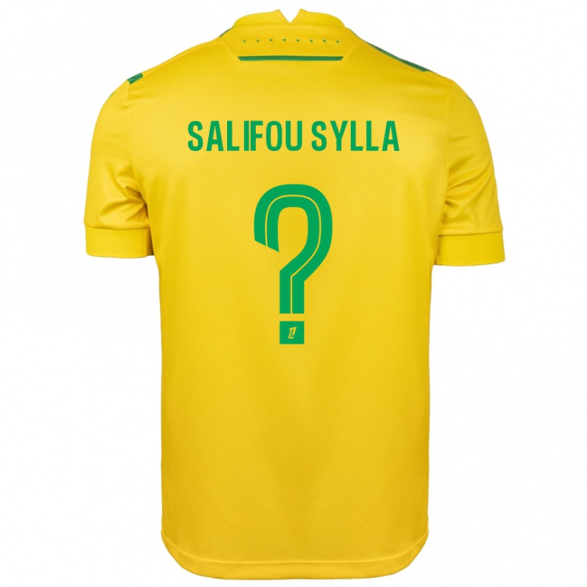 KandinyキッズSalifou Sylla#0黄緑ホームシャツ2024/25ジャージーユニフォーム