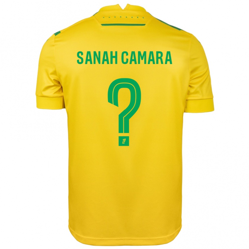 Kandiny Bambino Maglia Sanah Camara #0 Giallo Verde Kit Gara Home 2024/25 Maglietta