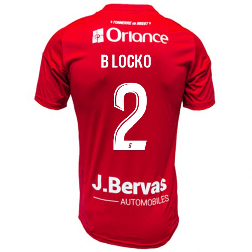 Kandiny Niño Camiseta Bradley Locko #2 Rojo Blanco 1ª Equipación 2024/25 La Camisa