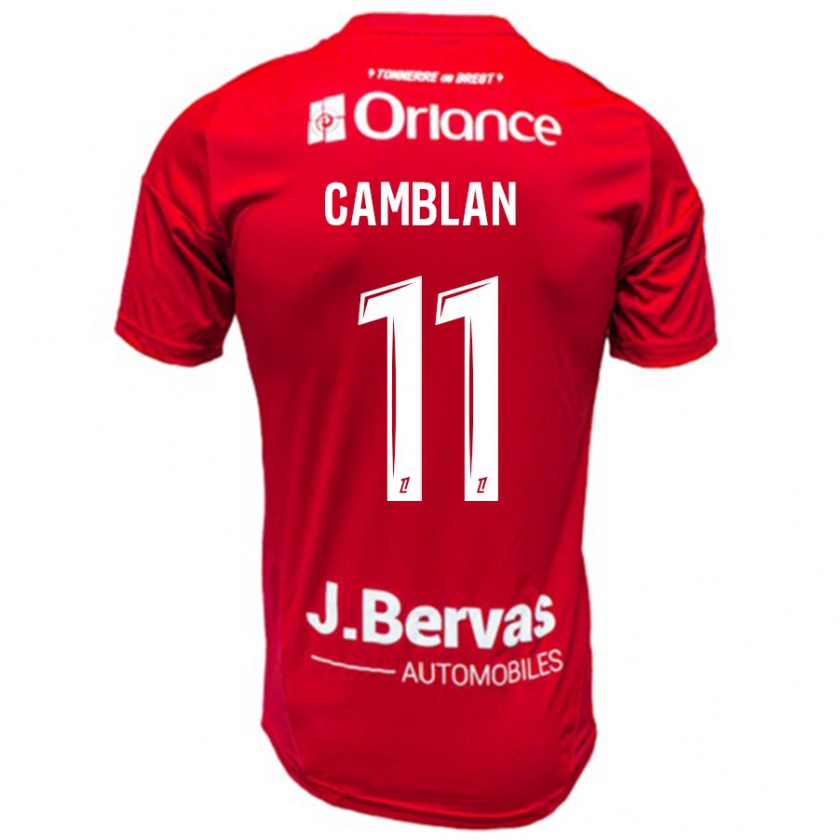 Kandiny Bambino Maglia Axel Camblan #11 Rosso Bianco Kit Gara Home 2024/25 Maglietta