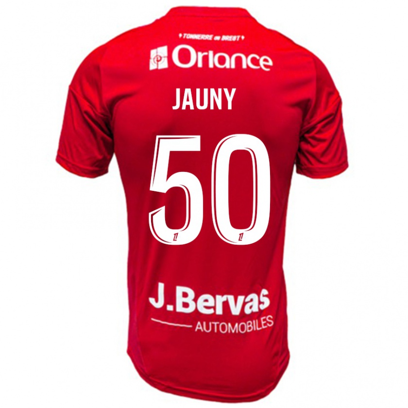 Kandiny Barn Noah Jauny #50 Röd Vit Hemmatröja Matchtröjor 2024/25 Tröjor T-Tröja