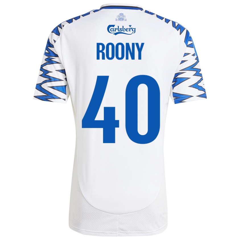 Kandiny Niño Camiseta Roony Bardghji #40 Blanco Azul Cielo 1ª Equipación 2024/25 La Camisa México