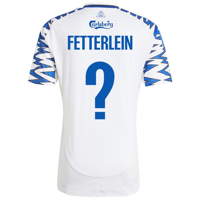 Kandiny Kinder Sean Fetterlein #0 Weiß Himmelblau Heimtrikot Trikot 2024/25 T-Shirt Österreich