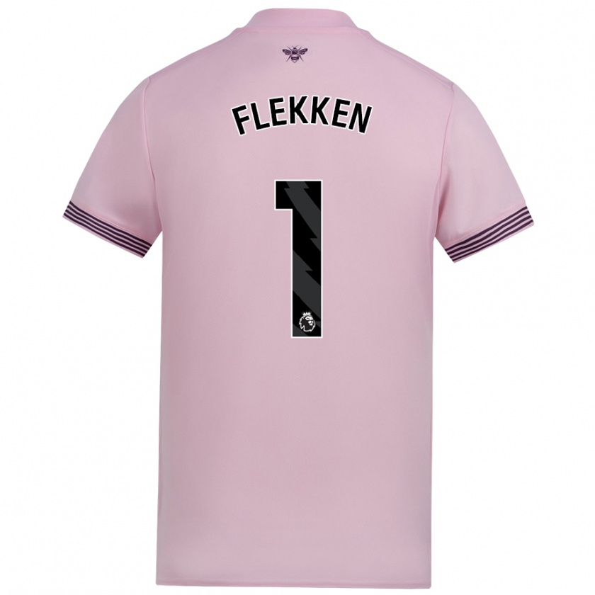 Kandiny Niño Camiseta Mark Flekken #1 Rosa 2ª Equipación 2024/25 La Camisa México