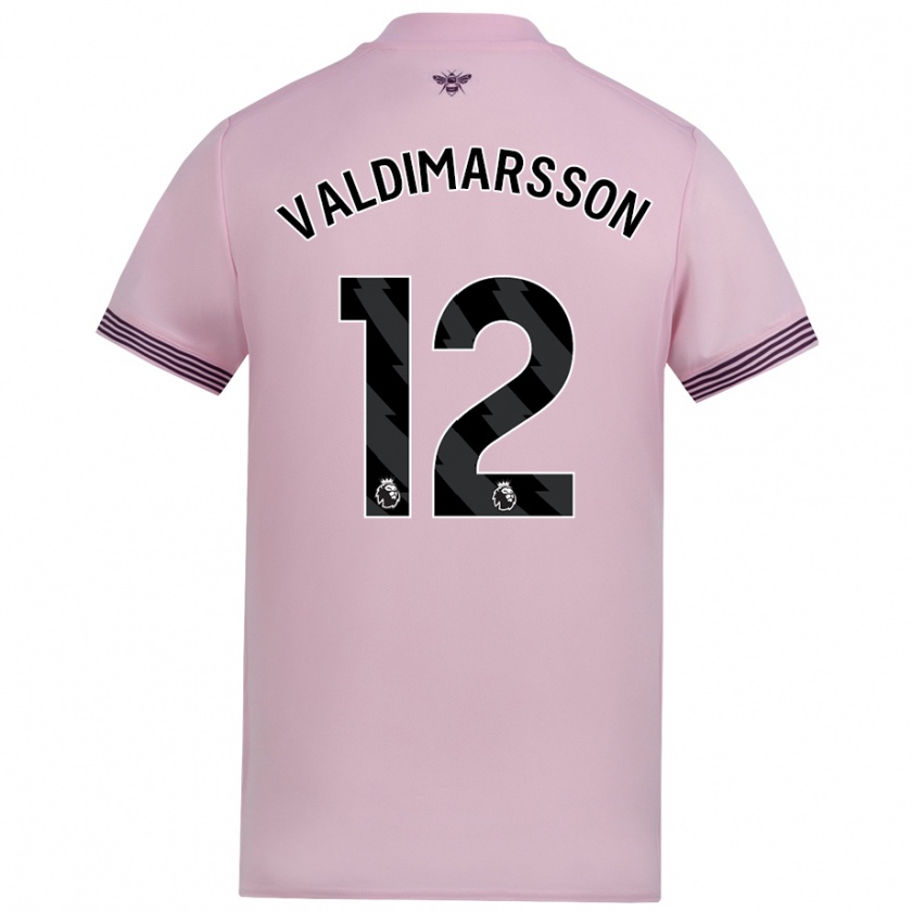 Kandiny Barn Hákon Rafn Valdimarsson #12 Rosa Bortatröja Matchtröjor 2024/25 Tröjor T-Tröja