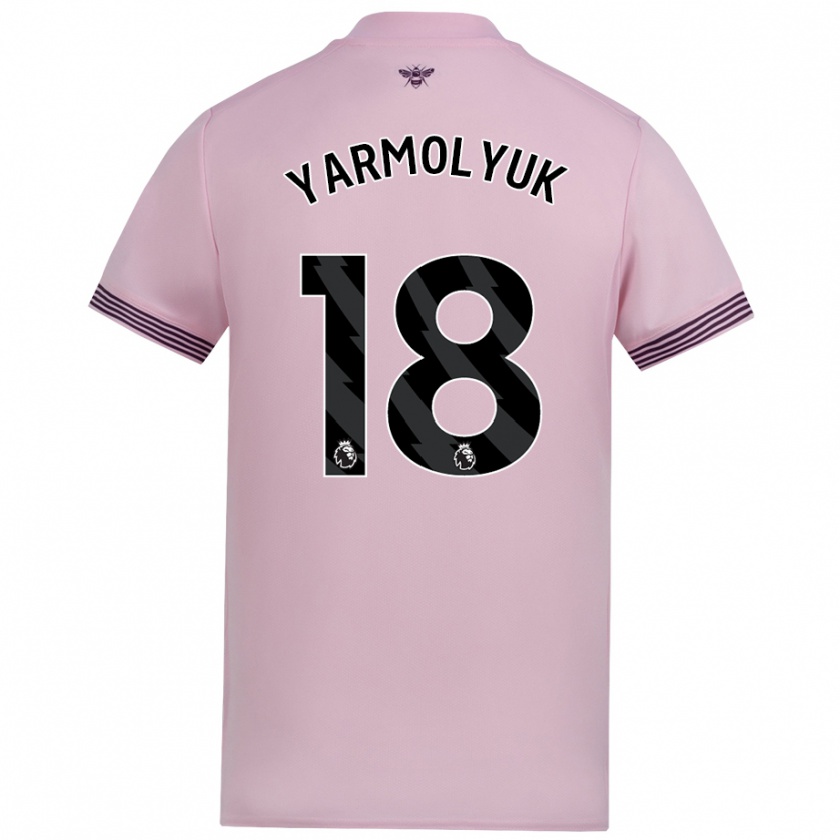 Kandiny Bambino Maglia Yegor Yarmolyuk #18 Rosa Kit Gara Away 2024/25 Maglietta