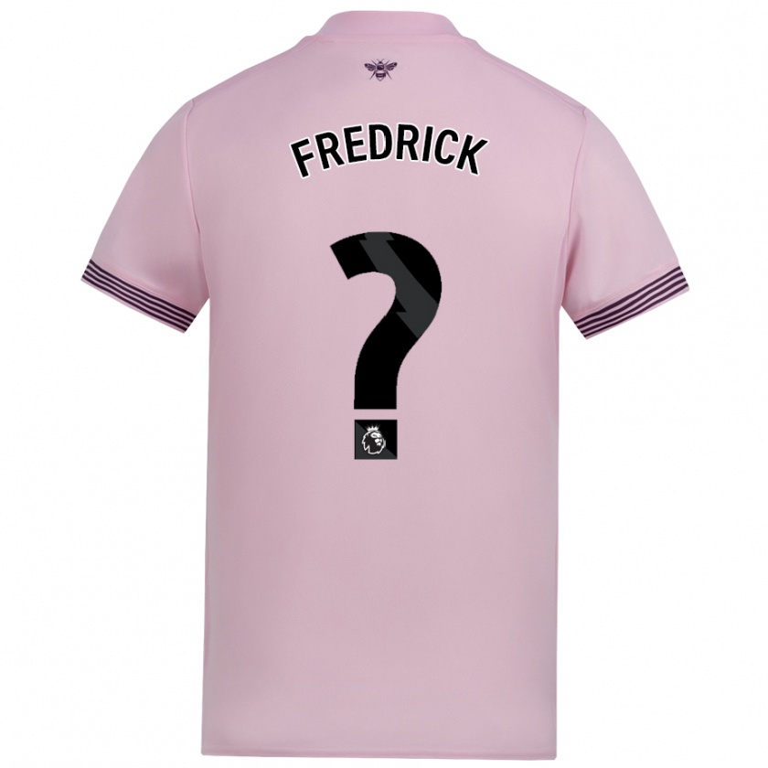 Kandiny Bambino Maglia Benjamin Fredrick #0 Rosa Kit Gara Away 2024/25 Maglietta