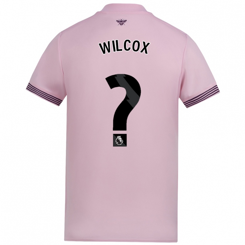 Kandiny Bambino Maglia Max Wilcox #0 Rosa Kit Gara Away 2024/25 Maglietta