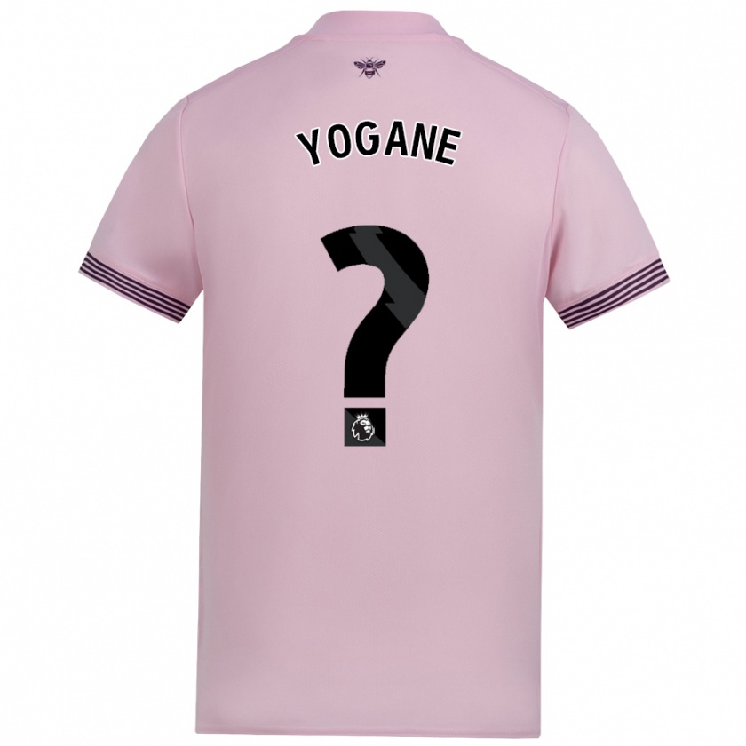 Kandiny Bambino Maglia Tony Yogane #0 Rosa Kit Gara Away 2024/25 Maglietta