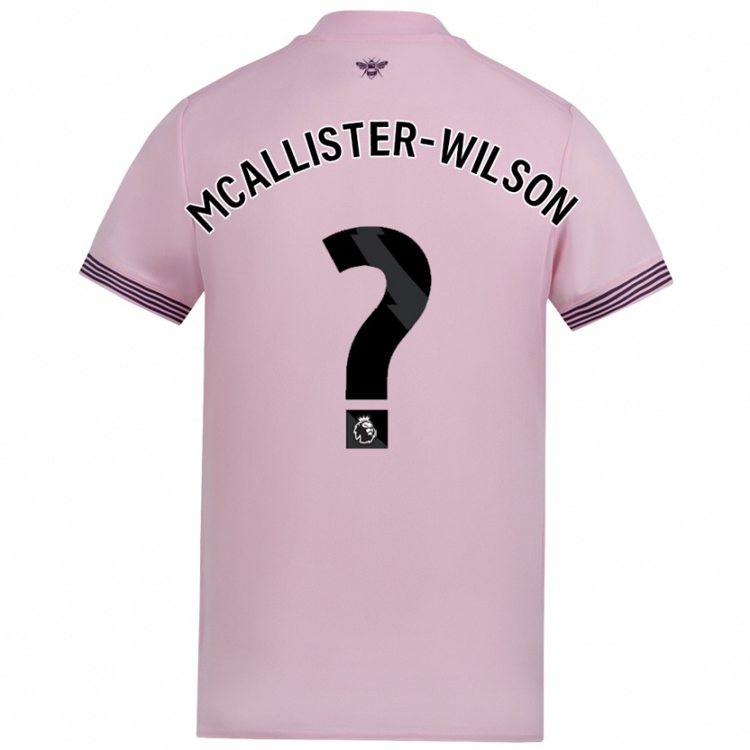 Kandiny Kinderen Zack Mcallister-Wilson #0 Roze Uitshirt Uittenue 2024/25 T-Shirt België