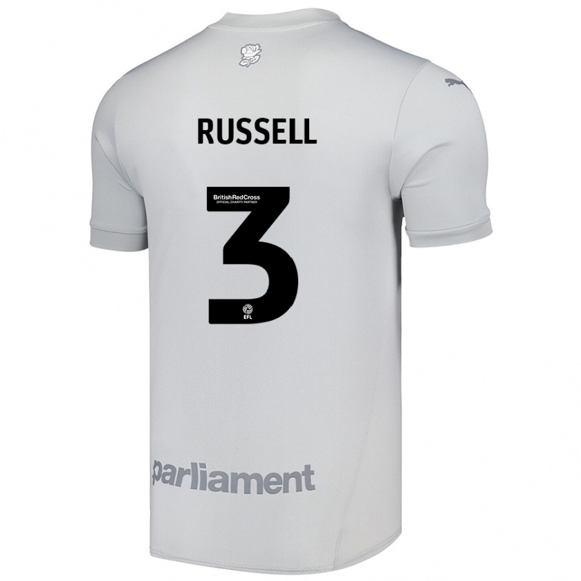 Kandiny Kinder Jon Russell #3 Silbergrau Auswärtstrikot Trikot 2024/25 T-Shirt Österreich