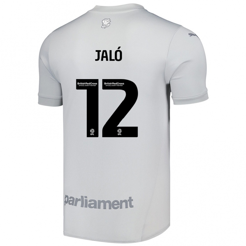 Kandiny Niño Camiseta Fábio Jaló #12 Gris Plata 2ª Equipación 2024/25 La Camisa