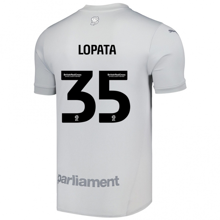 Kandiny Kinder Kacper Lopata #35 Silbergrau Auswärtstrikot Trikot 2024/25 T-Shirt Österreich