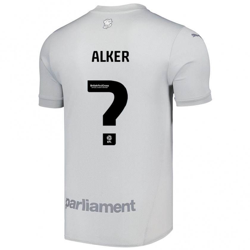 Kandiny Kinder Luke Alker #0 Silbergrau Auswärtstrikot Trikot 2024/25 T-Shirt Österreich