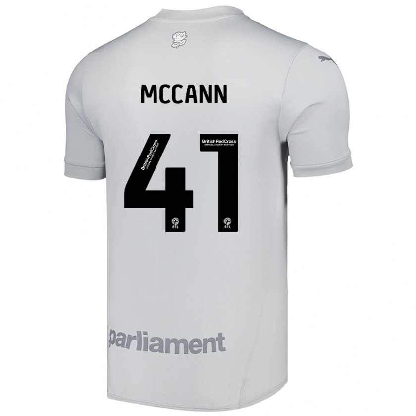 Kandiny Kinder Bayley Mccann #41 Silbergrau Auswärtstrikot Trikot 2024/25 T-Shirt Österreich