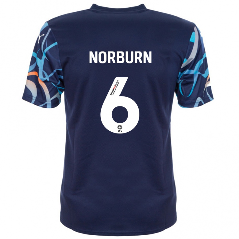 Kandiny Kinderen Oliver Norburn #6 Marineblauw Uitshirt Uittenue 2024/25 T-Shirt België