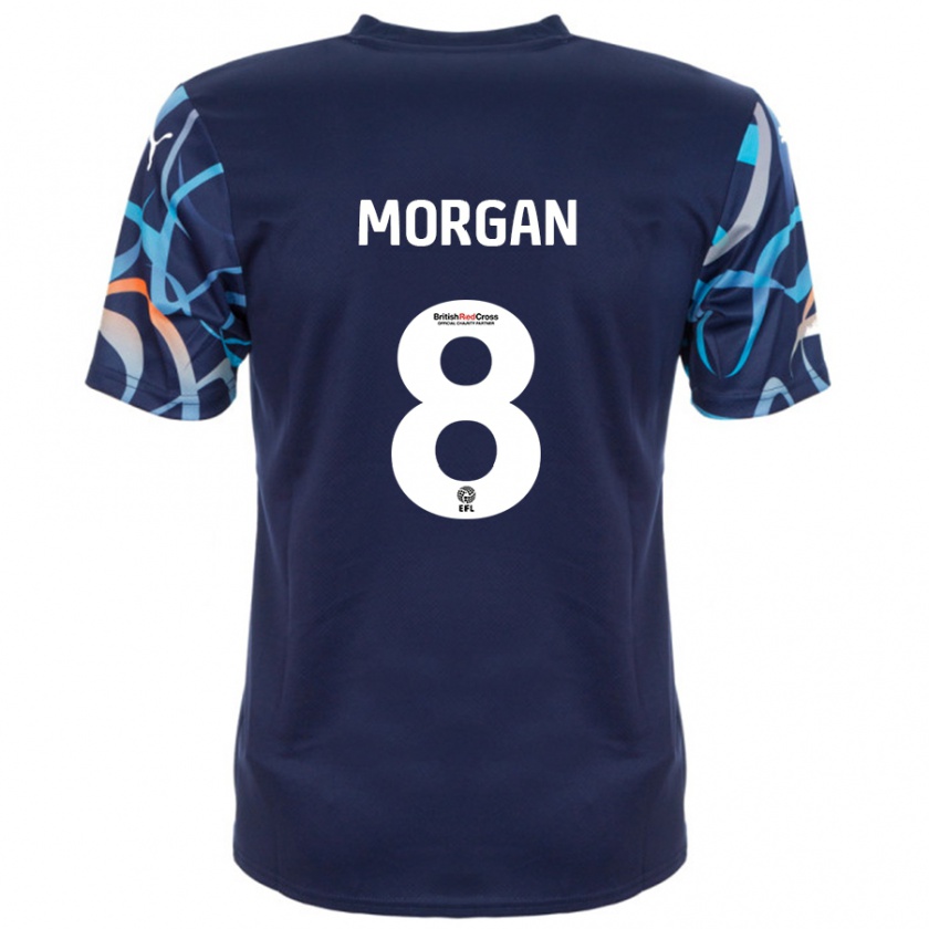 Kandiny Kinder Albie Morgan #8 Marineblau Auswärtstrikot Trikot 2024/25 T-Shirt Österreich